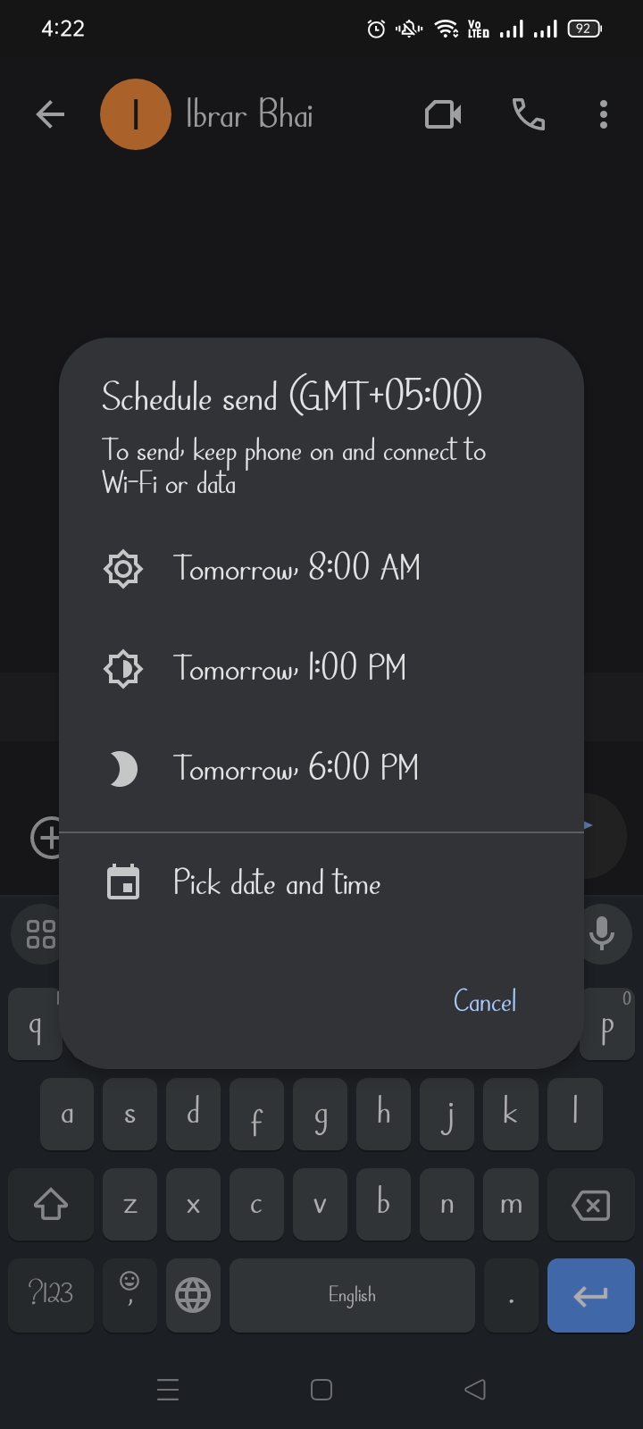 Schedule sms