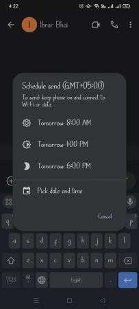 Photo of Schedule sms / text message on android
